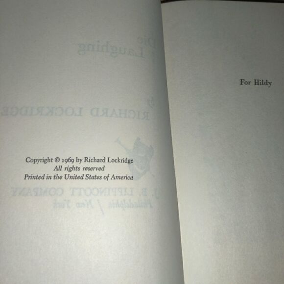 Richard Lockridge DIE LAUGHING J.B. Lippincott Company c1969 - Picture 6 of 7